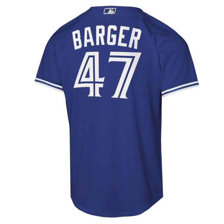 Youth Toronto Blue Jays Addison Barger #47 Alternate 2 Blue Baseline Jersey