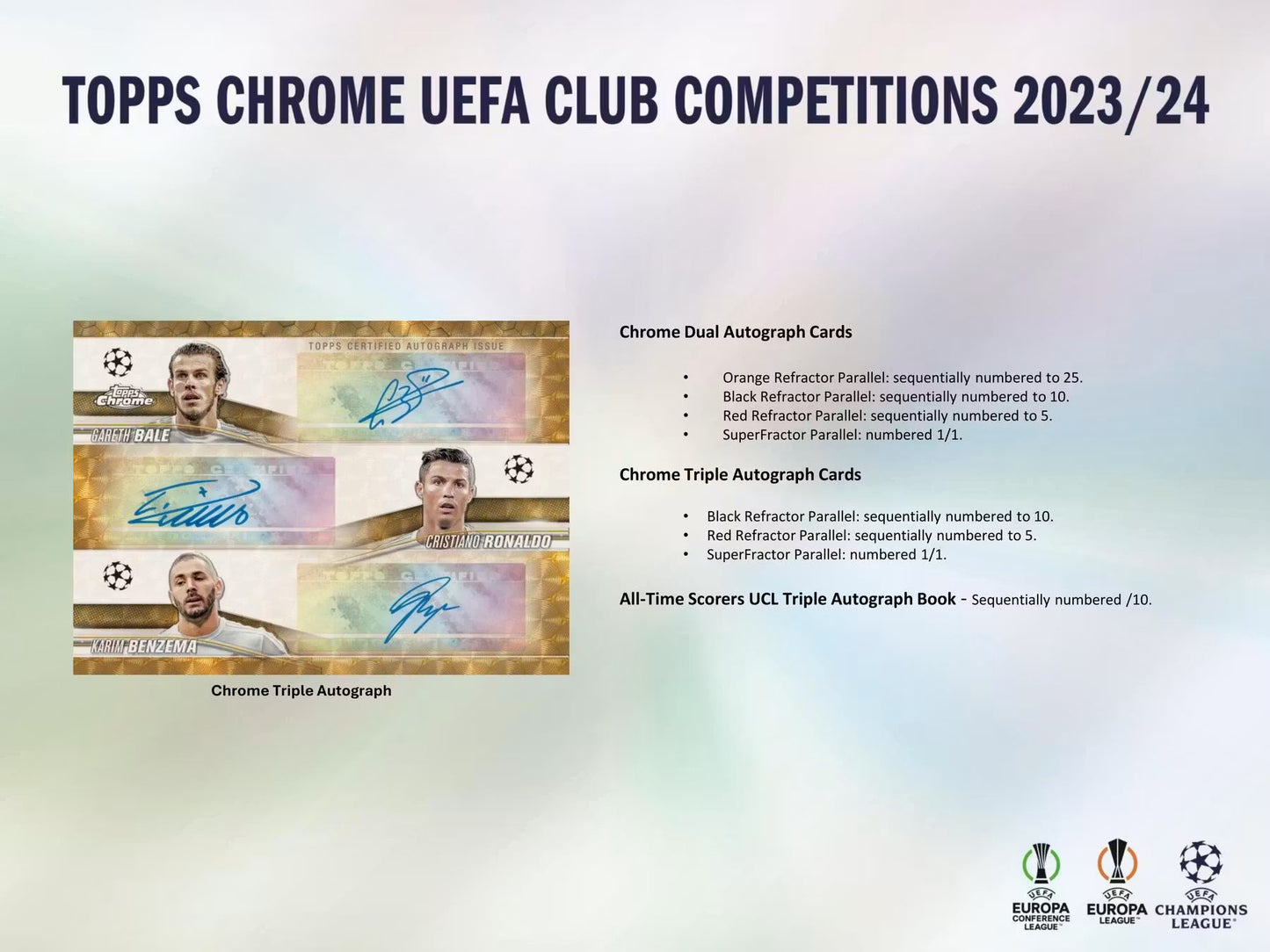2023-24 Topps Chrome Collection UEFA Club Competitions Soccer Hobby Box