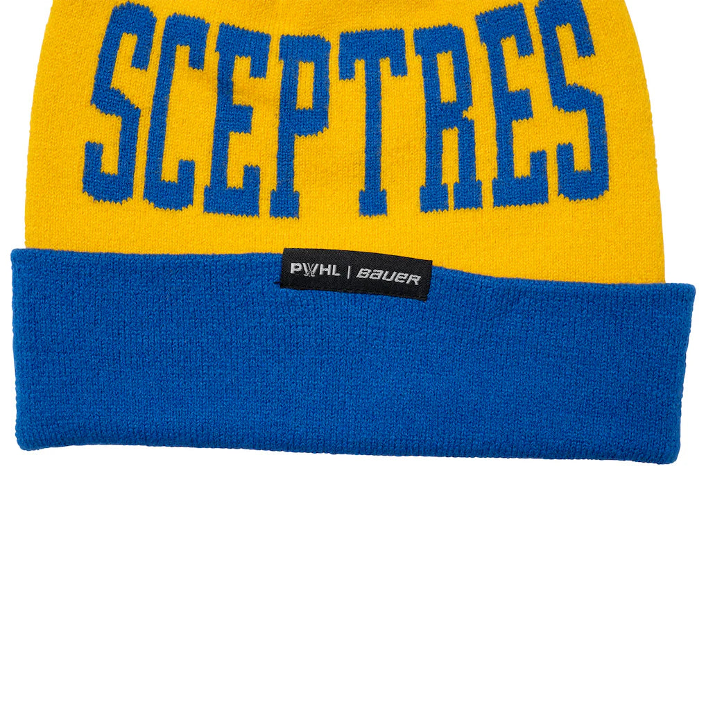 PWHL Toronto Sceptres Bauer Cuffed Knit Pom Hat - Blue/Gold