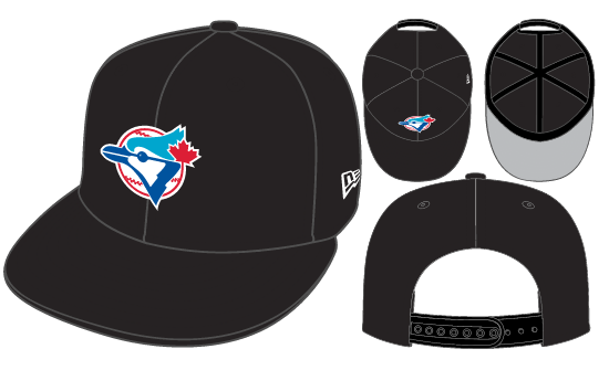 Youth Toronto Blue Jays 1977 Logo Black New Era 9Fifty Snapback Hat