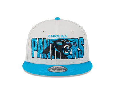 Carolina Panthers New Era 2023 NFL Draft 9FIFTY Snapback Adjustable Hat - Stone/Blue - Pro League Sports Collectibles Inc.