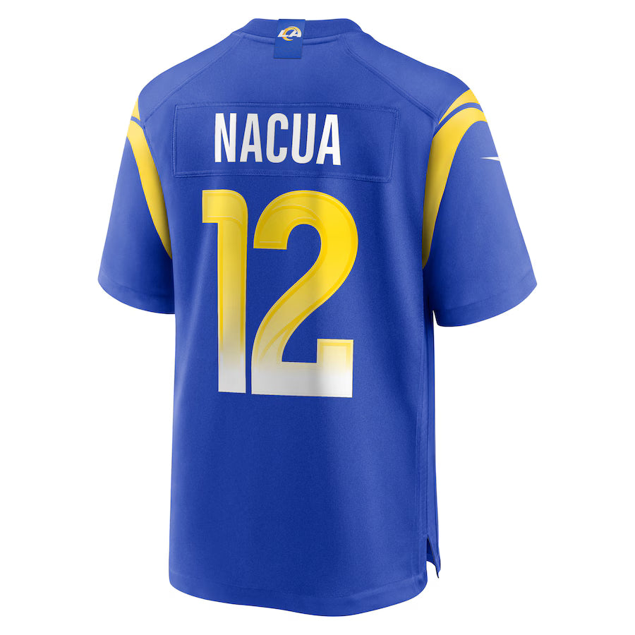 Puka Nacua #12 Los Angeles Rams Home Blue Nike Game Jersey