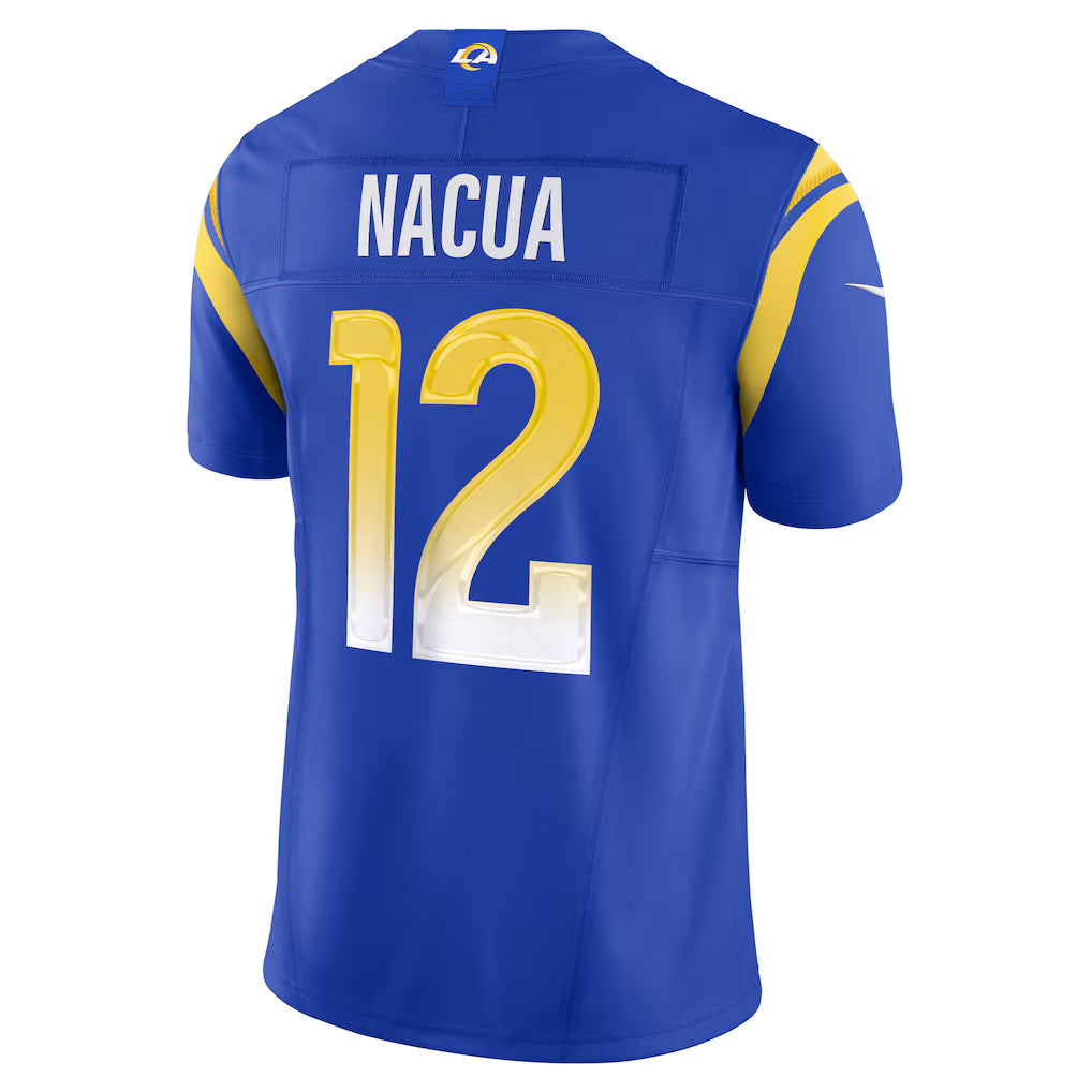 Puka Nacua #12 Los Angeles Rams Nike Vapor F.U.S.E. Limited Jersey - Home Blue