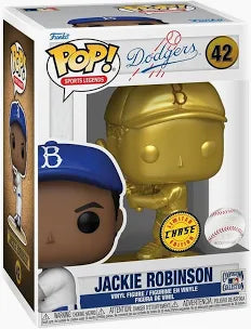 MLB POP! Funko Brooklyn Dodgers Limited Chase Edition Golden Jackie Robinson Vinyl Figure #42