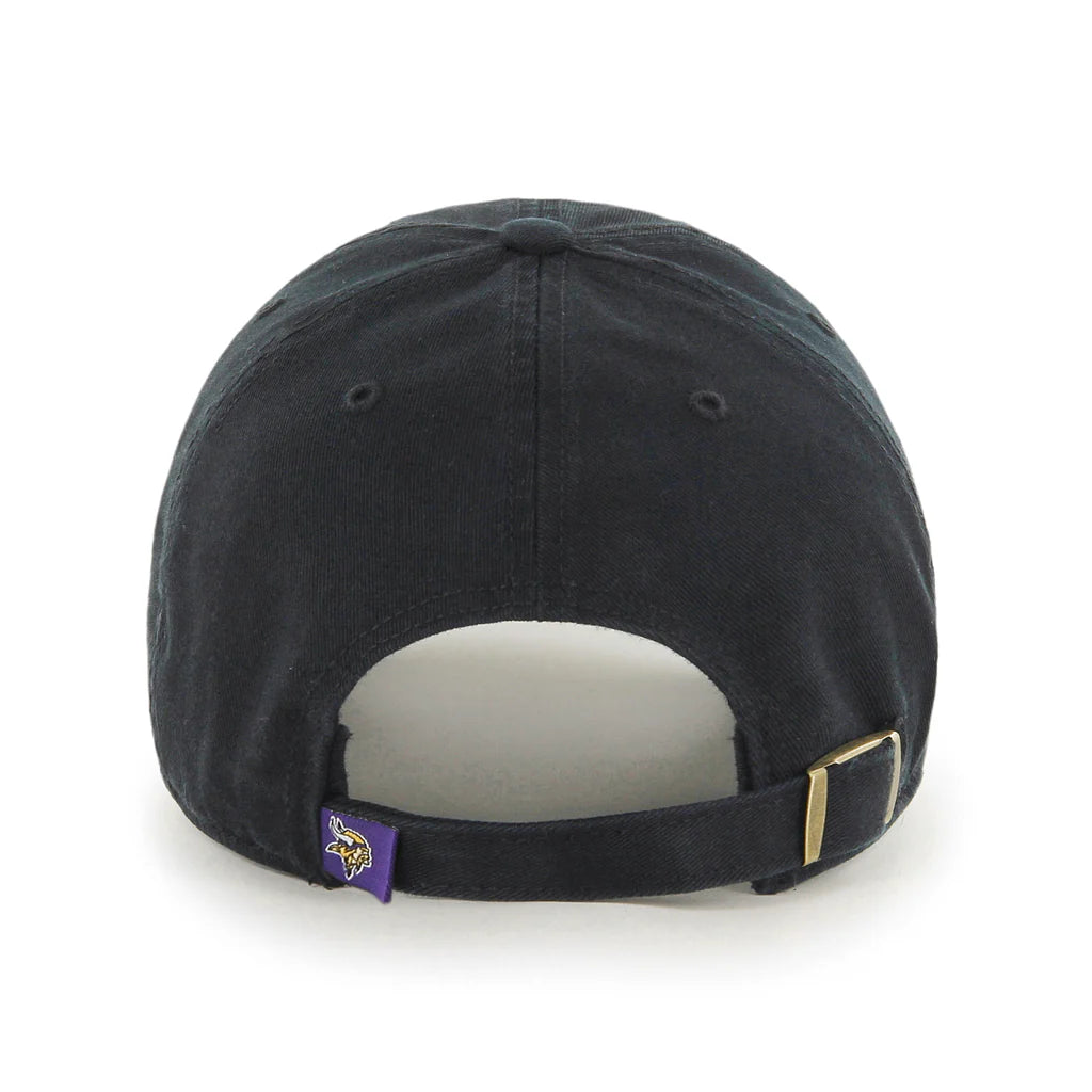 Minnesota Vikings Purple 47 Brand Clean Up Adjustable Hat - Black