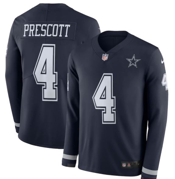 Dak Prescott Dallas Cowboys Nike Therma Long Sleeve Player Jersey