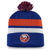 New York Islanders Fanatics Branded 2020 NHL Draft Authentic Pro Cuffed Pom Knit Hat