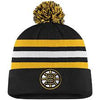 Boston Bruins Fanatics Branded 2020 NHL Draft Authentic Pro Cuffed Pom Knit Hat - Pro League Sports Collectibles Inc.