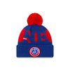 New England Patriots New Era Royal/Red 2020 NFL Sideline - Official Alternate Logo Sport Pom Cuffed Knit Toque - Pro League Sports Collectibles Inc.