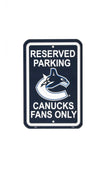 Vancouver Canucks Sports Vault Reserved Parking Fan Sign - Pro League Sports Collectibles Inc.