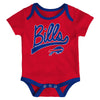 Infant Buffalo Bills Red/Royal/Heathered Gray Champ 3-Piece Bodysuit Set - Pro League Sports Collectibles Inc.