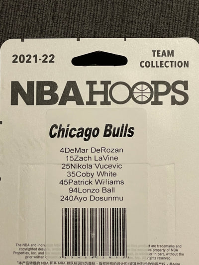 PANINI NBA Hoops 2021-22 Chicago Bulls Team Set - Pro League Sports Collectibles Inc.