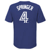 Child Toronto Blue Jays George Springer #4 Nike Royal Blue Name & Number T-Shirt - Pro League Sports Collectibles Inc.