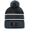 Las Vegas Golden Knights Fanatics Branded Grey/Black 2022 NHL Draft - Authentic Pro Cuffed Knit Toque with Pom - Pro League Sports Collectibles Inc.