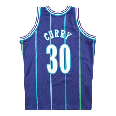 Dell Curry Charlotte Hornets Alternate 1994-95 Mitchell & Ness Hardwood Classic Swingman Purple Jersey - Pro League Sports Collectibles Inc.