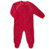 Infant Tampa Bay Buccaneers Raglan Zip-Up Red Coverall Sleeper - Pro League Sports Collectibles Inc.