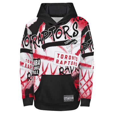 Youth Toronto Raptors Spray Ball Sublimated Pullover Hoodie - Pro League Sports Collectibles Inc.