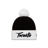 Earned Not Given Toronto Raptors Holiday Edition CS19 Black/White New Era Knit Pom Toque - Pro League Sports Collectibles Inc.