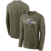 Baltimore Ravens Nike 2022 Salute To Service - Team Logo Long Sleeve T-Shirt - Olive - Pro League Sports Collectibles Inc.