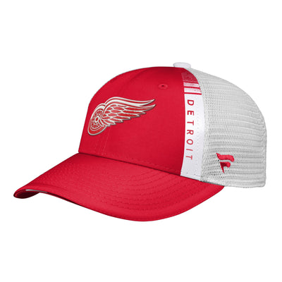 Youth Detroit Red Wings Fanatics Branded 2022 NHL Draft Authentic Pro On Stage Trucker Adjustable Hat - Pro League Sports Collectibles Inc.