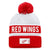 Detroit Red Wings Fanatics Branded Red/White 2022 NHL Draft - Authentic Pro Cuffed Knit Toque with Pom