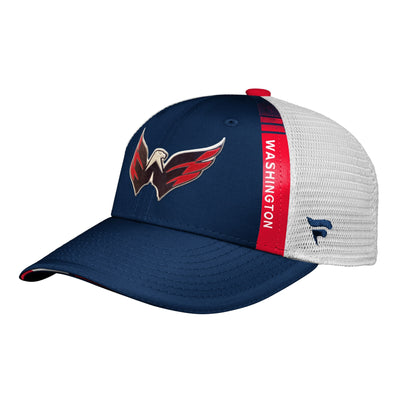Youth Washington Capitals Fanatics Branded 2022 NHL Draft Authentic Pro On Stage Trucker Adjustable Hat - Pro League Sports Collectibles Inc.