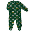 Infant Green Bay Packers Raglan Zip-Up Coverall Sleeper - Pro League Sports Collectibles Inc.