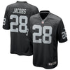 Josh Jacobs #28 Las Vegas Raiders Black - Nike Game Finished Player Jersey - Pro League Sports Collectibles Inc.