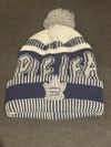 Kids Toronto Maple Leafs Script Cuffed Knit Hat with Pom - Pro League Sports Collectibles Inc.