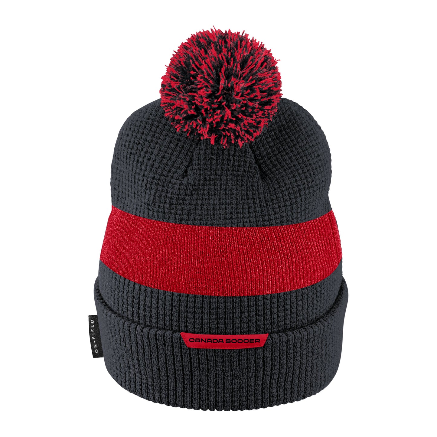 Canada Soccer National Team Nike Cuffed Pom Knit Toque - Red/Black - Pro League Sports Collectibles Inc.