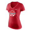 Women's Canada National Soccer Team Nike Federation Legend 2.0 Performance V-neck T-Shirt - Red - Pro League Sports Collectibles Inc.