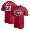 Montreal Canadiens Cole Caufield #22 Fanatics Name and Number T-Shirt - Pro League Sports Collectibles Inc.