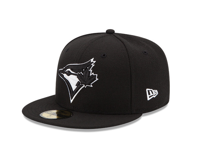 Toronto Blue Jays Black White 59Fifty Fitted Hat Pro League Sports Collectibles Inc