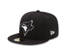 Toronto Blue Jays Black/White 59Fifty Fitted Hat - Pro League Sports Collectibles Inc.
