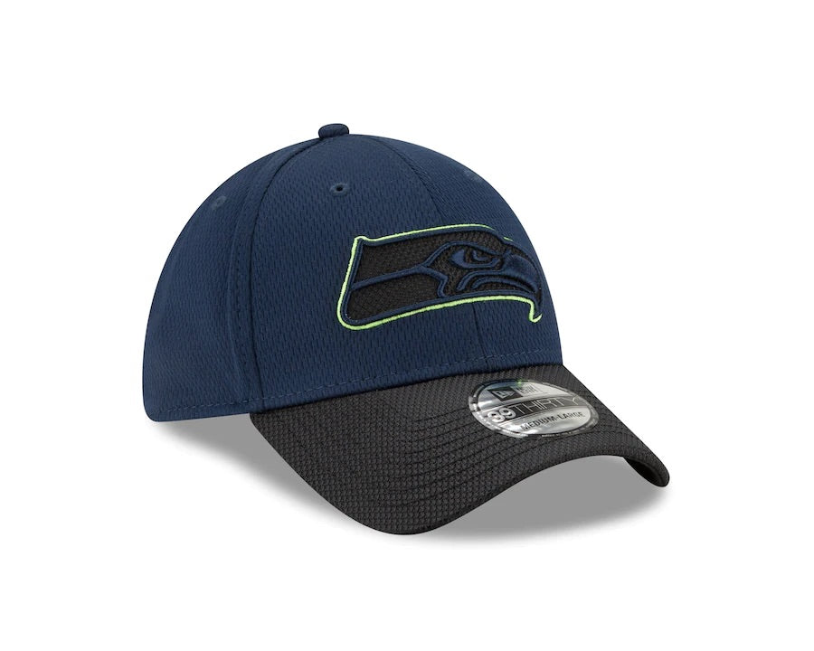 Seattle Seahawks 2021 New Era NFL Sideline Road 39THIRTY Flex Hatk - Pro League Sports Collectibles Inc.