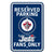 Winnipeg Jets Sports Vault Reserved Parking Fan Sign