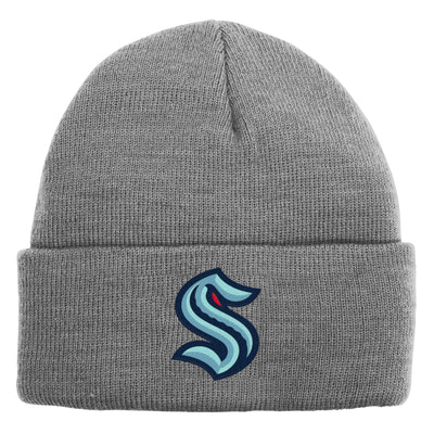 Youth Seattle Kraken Grey Cuff Knit Toque - Pro League Sports Collectibles Inc.