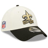 New Orleans Saints 2022 Sideline New Era Cream/Black - 39THIRTY 2-Tone Flex Hat - Pro League Sports Collectibles Inc.