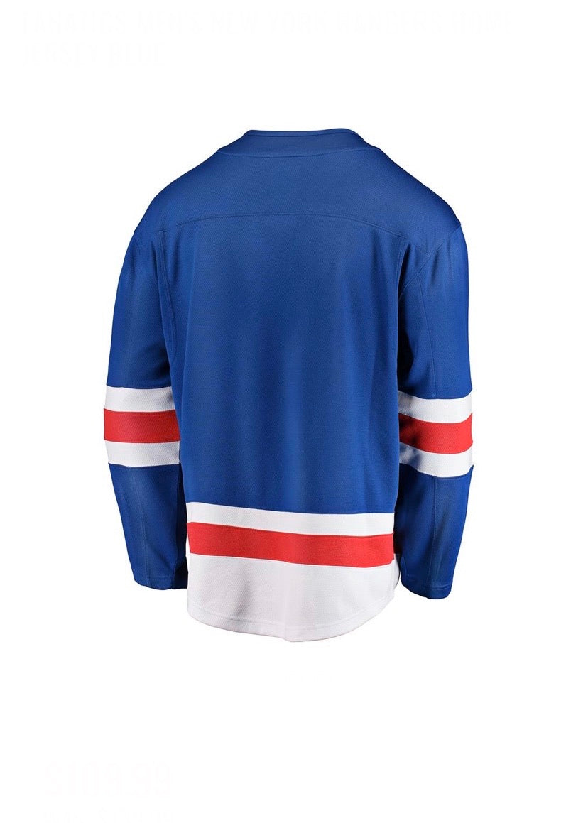 NY Rangers Fanatics Home Break Away Replica Jersey - Pro League Sports Collectibles Inc.