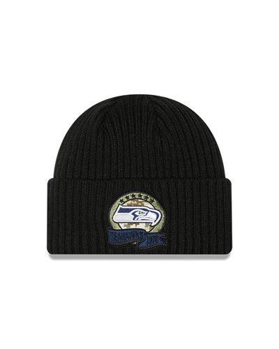 Seattle Seahawks New Era Salute To Service 2022 Sport Cuffed Knit Hat - Pro League Sports Collectibles Inc.
