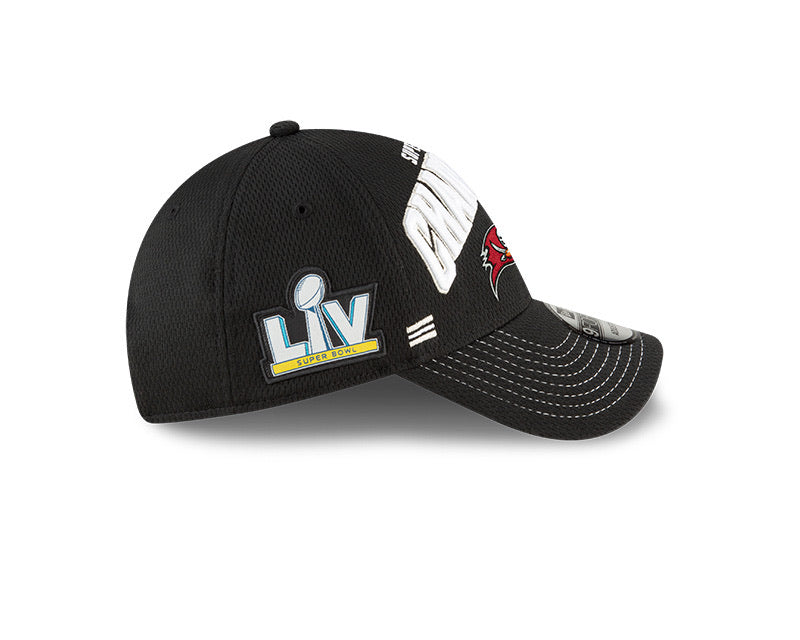 Tampa Bay Buccaneers New Era Black Super Bowl LV Champions - Locker Room 9FORTY Snapback Adjustable Hat - Pro League Sports Collectibles Inc.