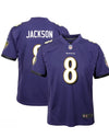 Youth Lamar Jackson #8 Purple Baltimore Ravens Nike - Game Jersey - Pro League Sports Collectibles Inc.