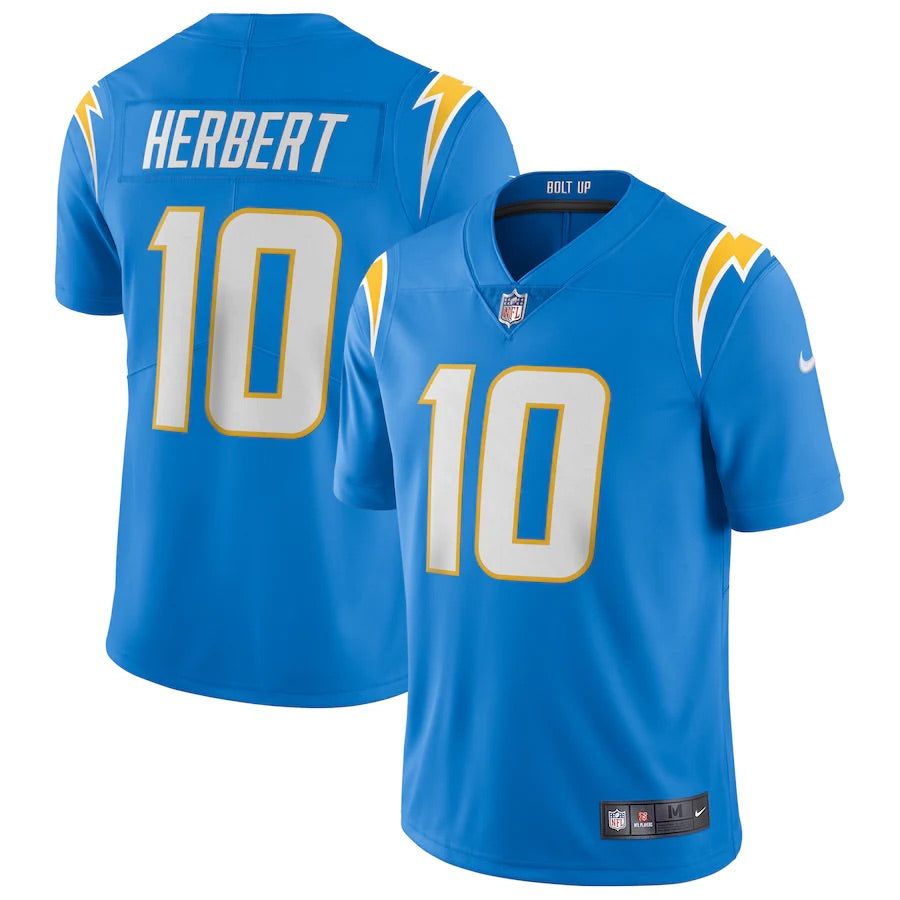 Justin Herbert #10 Los Angeles Chargers Powder Blue Nike Vapor F.U.S.E. Limited Jersey - Pro League Sports Collectibles Inc.