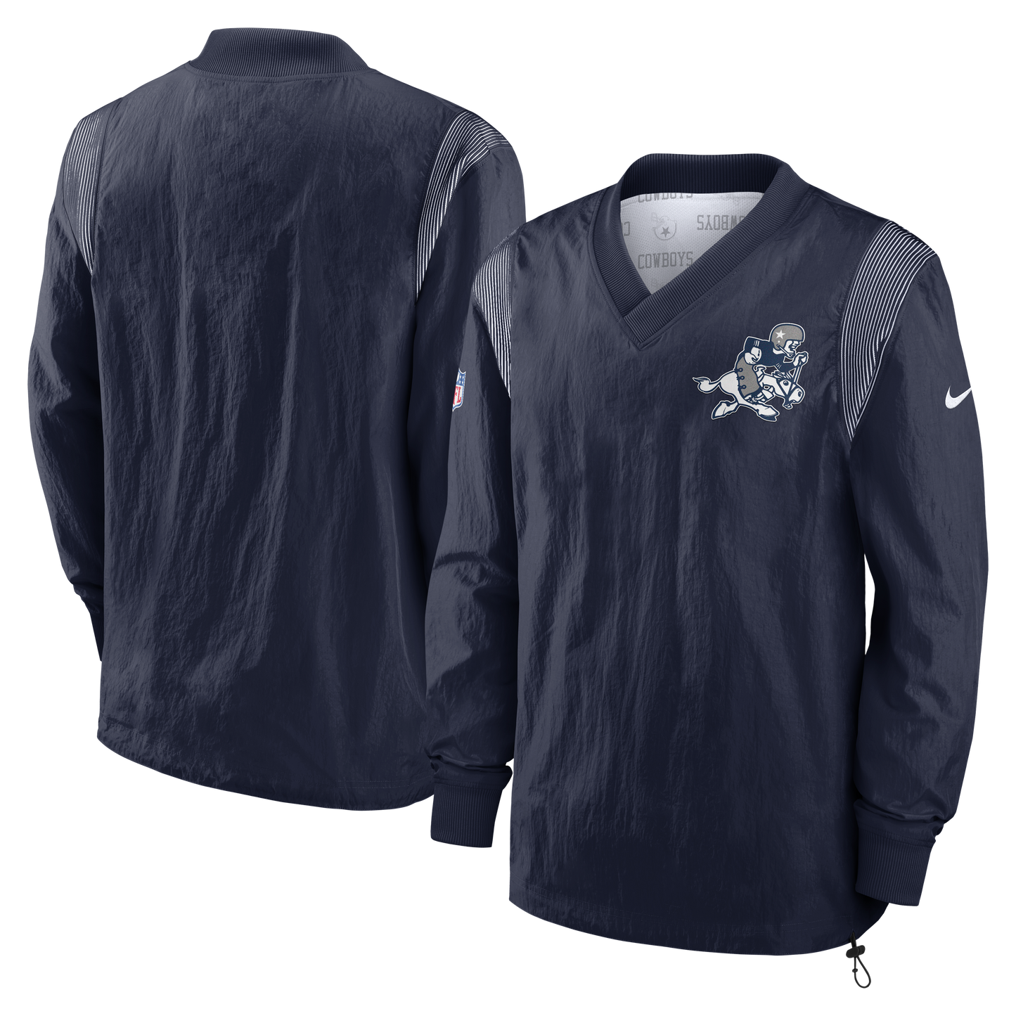 Dallas Cowboys Nike Navy Sideline Team ID Reversible Pullover Windshirt - Pro League Sports Collectibles Inc.