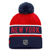 New York Rangers Fanatics Branded Blue/Red 2022 NHL Draft - Authentic Pro Cuffed Knit Toque with Pom - Pro League Sports Collectibles Inc.