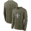 New Orleans Saints Nike 2022 Salute To Service - Team Logo Long Sleeve T-Shirt - Olive - Pro League Sports Collectibles Inc.