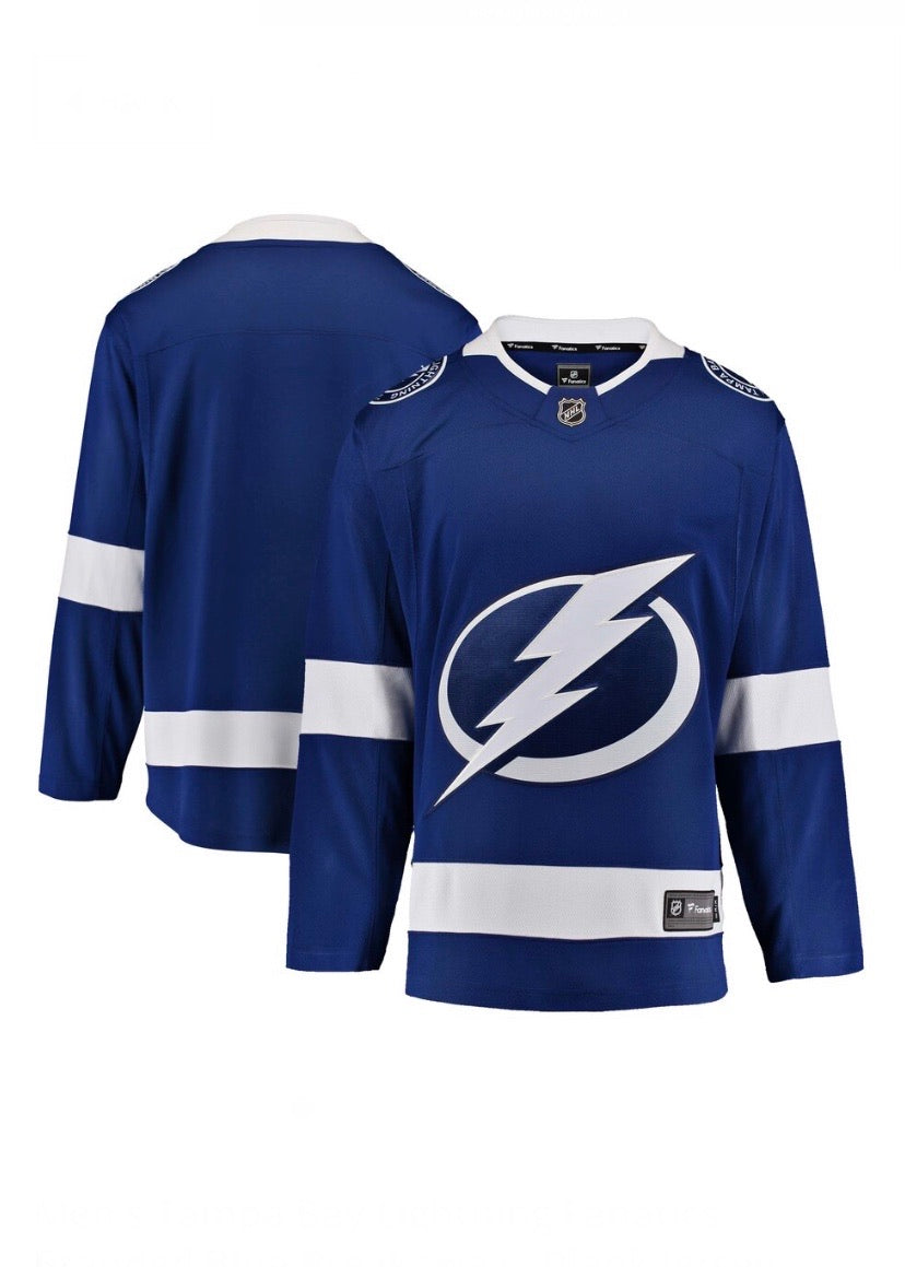 Tampa Bay Lightening Home Break Away Fanatics Replica Jersey - Pro League Sports Collectibles Inc.
