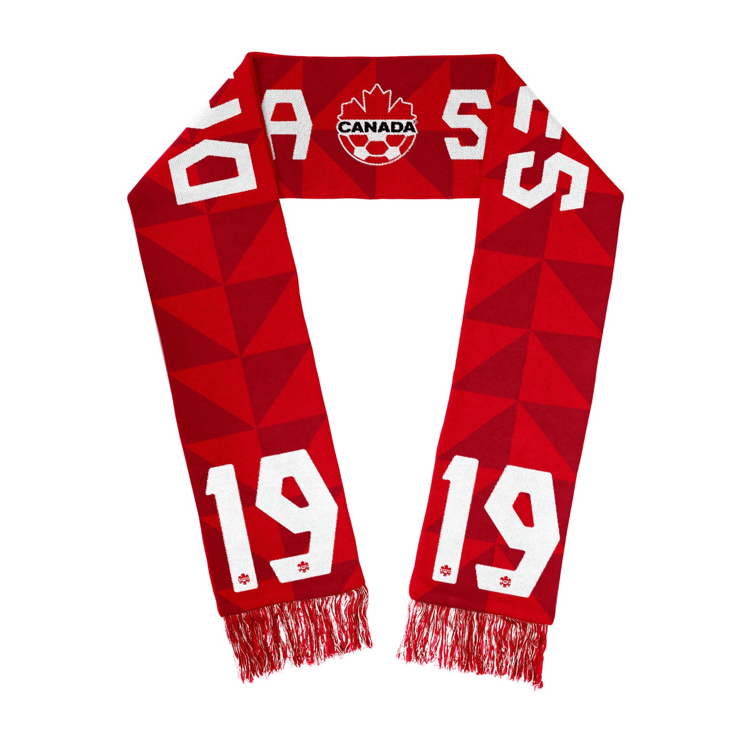 Canada National Soccer Team Alphonso Davies #19 Nike Red Jacquard Local Scarf - Pro League Sports Collectibles Inc.