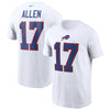 Buffalo Bills Josh Allen #17 Name & Number T-Shirt - White - Pro League Sports Collectibles Inc.