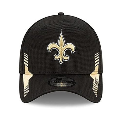 New Orleans Saints 2021 New Era NFL Sideline Home Black 39THIRTY Flex Hat - Pro League Sports Collectibles Inc.